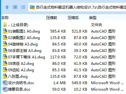 Z3434-自行走式物料搬运机器人结构设计