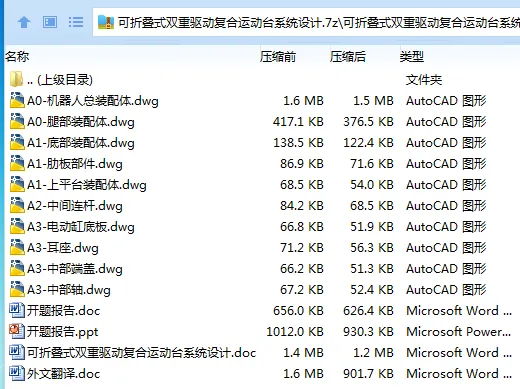 Z3450-可折叠式双重驱动复合运动台系统设计