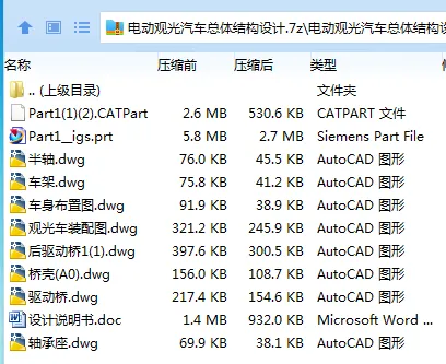 Z3561-电动观光汽车设计【含Catia三维图】