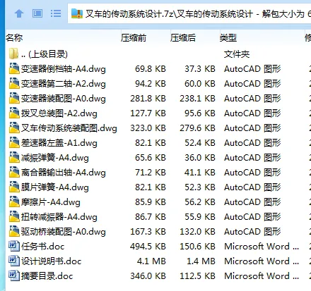 Z3610-叉车的传动系统设计 Z3610-叉车的传动系统设计