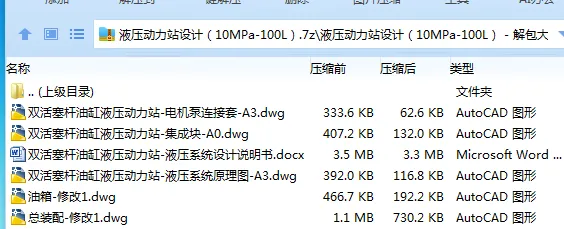 Z3646-液压动力站设计（10MPa-100L）
