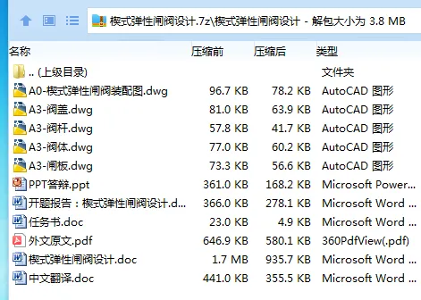 Z3652-楔式弹性闸阀设计