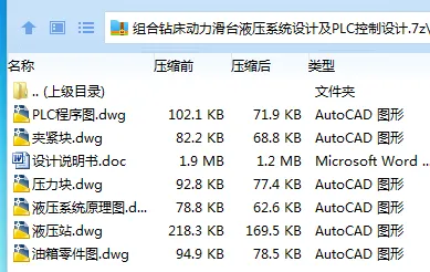 Z3657-组合钻床动力滑台液压系统设计及PLC控制设计