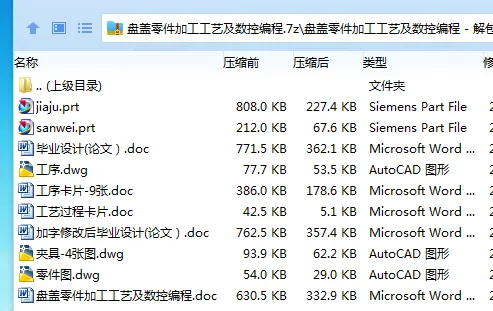 Z3665-盘盖零件加工工艺及数控编程【含UG三维图】