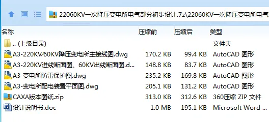 Z3684-220/60KV一次降压变电所电气部分初步设计