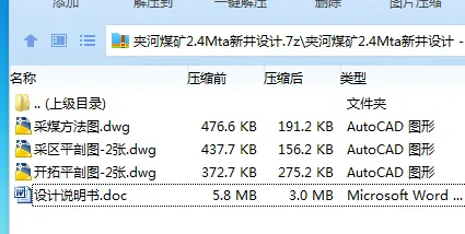 Z3724-夹河煤矿2.4Mta新井设计