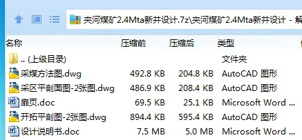 Z3725-夹河煤矿2.4Mta新井设计 Z3725-夹河煤矿2.4Mta新井设计