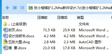 Z3760-张小楼煤矿1.2Mta新井设计
