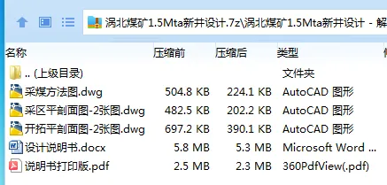 Z3764-涡北煤矿1.5Mta新井设计