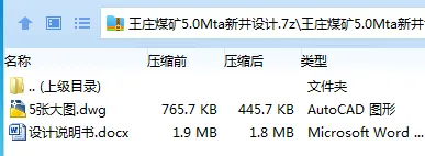 Z3784-王庄煤矿5.0Mta新井设计