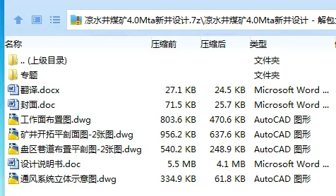 Z3802-凉水井煤矿4.0Mta新井设计