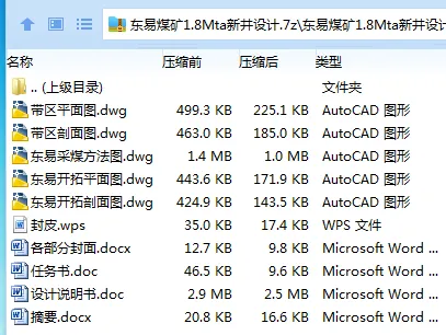 Z3804-东易煤矿1.8Mta新井设计 Z3804-东易煤矿1.8Mta新井设计