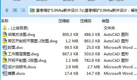 Z3832-葛亭煤矿0.9Mta新井设计