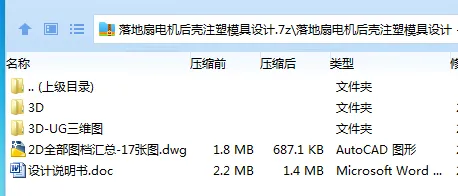 Z3866-落地扇电机后壳注塑模具设计【含UG三维图】