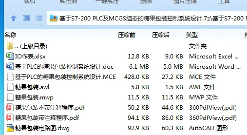 Z3911-基于S7-200 PLC及MCGS组态的糖果包装控制系统设计