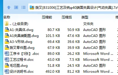 K2302-拨叉[831006]工艺及铣φ40端面夹具设计[气动夹具]