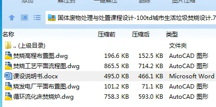 Z3958-100td城市生活垃圾焚烧设计