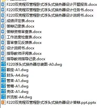 X1359-F220双壳程双管程卧式浮头式换热器设计