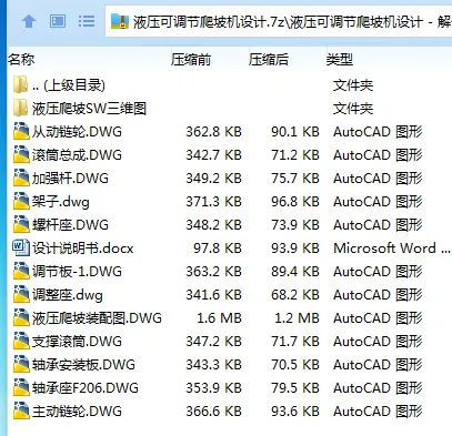 Z4002-液压可调节爬坡机设计【含SW三维图】