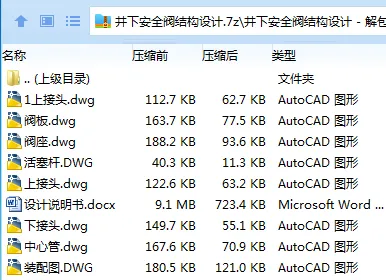 Z4061-井下安全阀结构设计