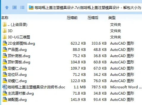 Z4089-咖啡瓶上盖注塑模具设计【含UG三维图】