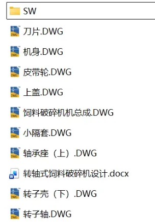 XY2718-转轴式饲料破碎机设计【含SW三维图】
