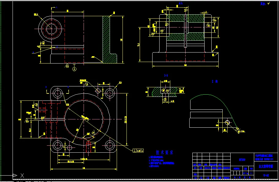 K174-左支座零件的机械加工工艺规程及钻4-φ13孔夹具设计
