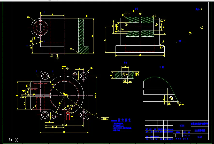 J152-左支座零件的机械加工工艺规程及钻4-φ13孔夹具设计