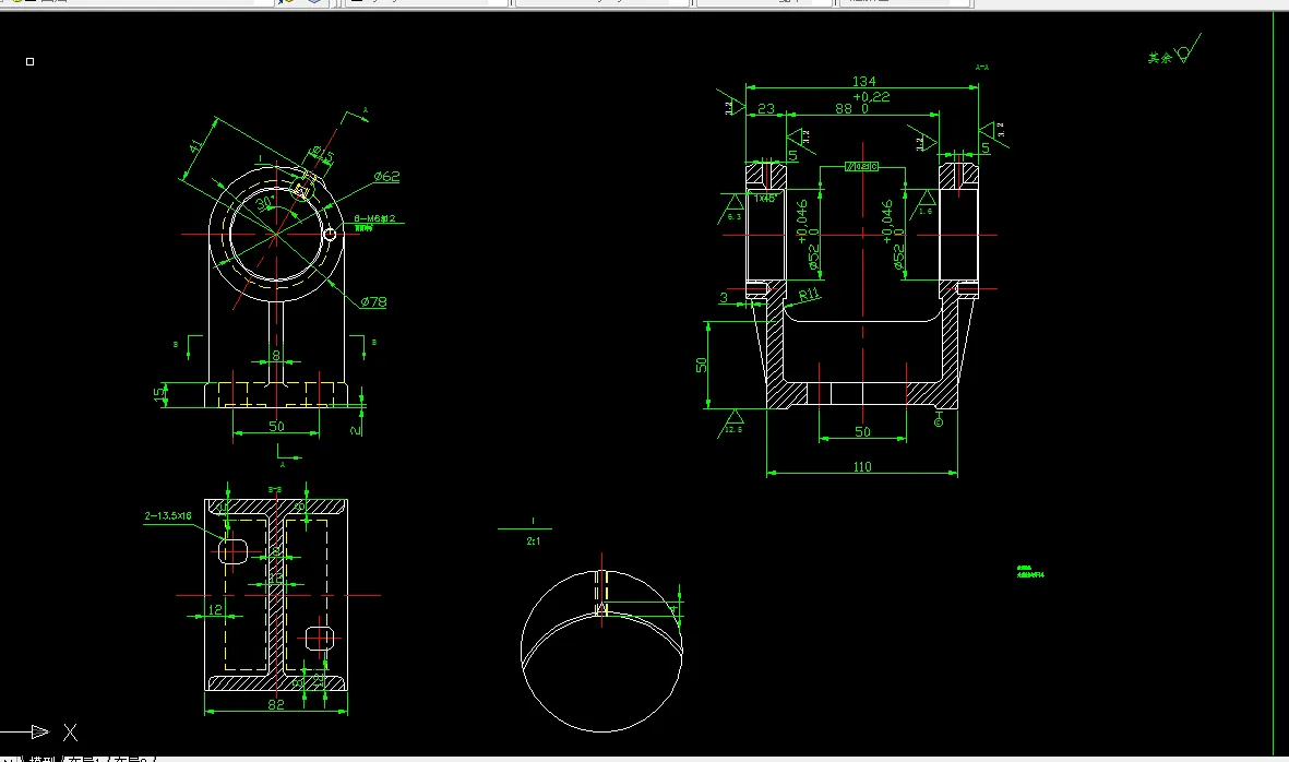 V447B-升降杆轴承座的加工工艺及钻2-φ5孔夹具设计