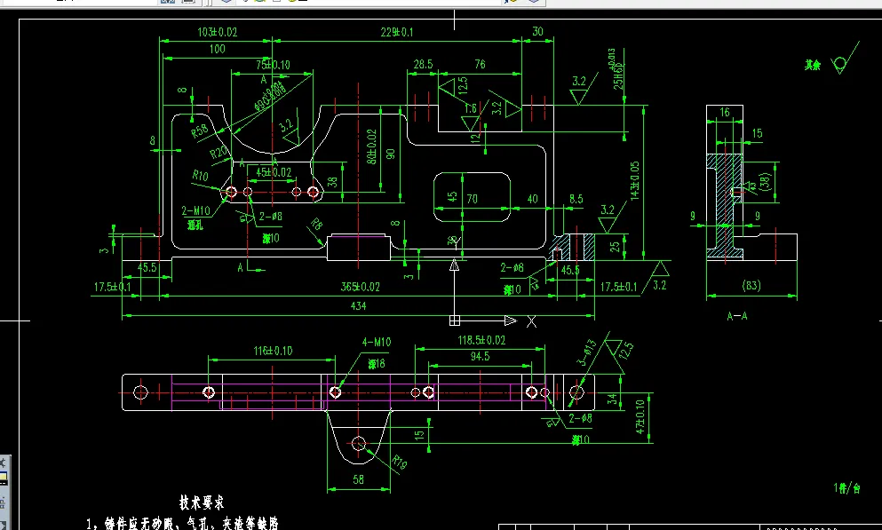 P074-ZXT-06型多臂机后轴承座加工工艺及工装设计[2套夹具]