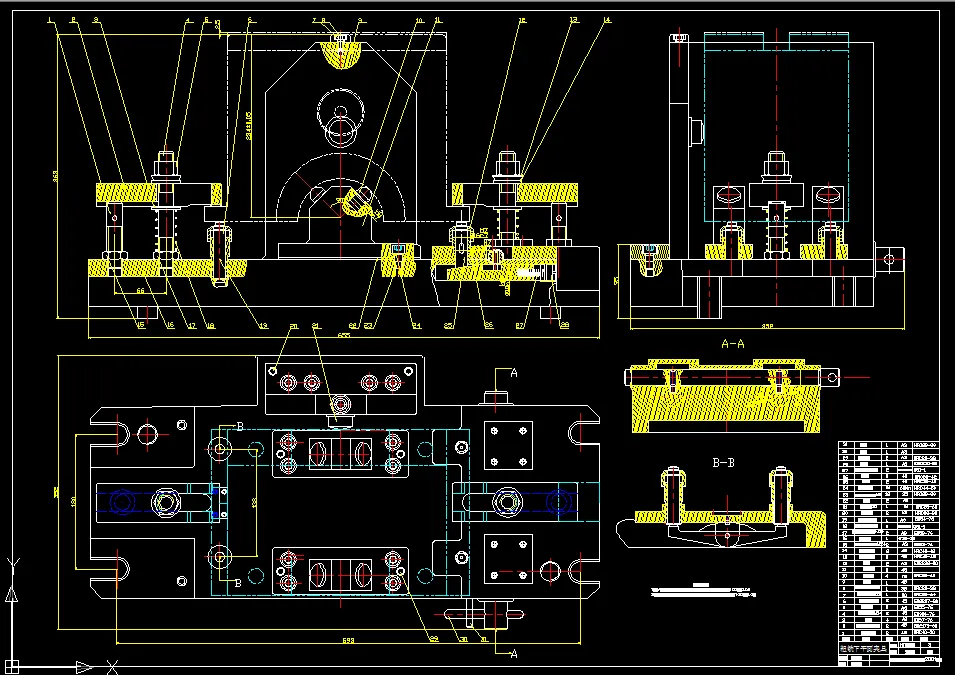 粗铣下平面夹具图A0