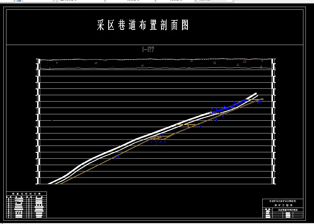 巷道布置剖面图