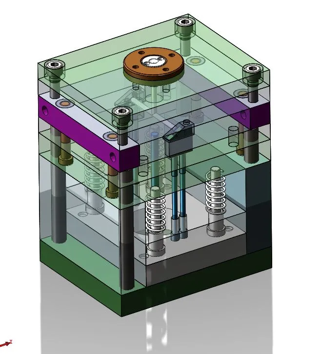 A485-机器人足部零件塑料模具设计[含SW三维图]