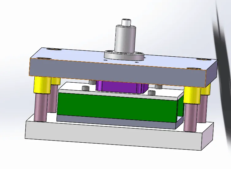 A515-汽车减震器转向节托架冲压模具设计[含SW三维图]