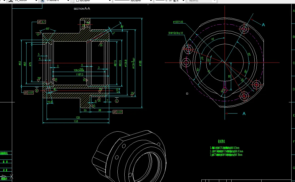 A741-CA6140车床I轴轴承座钻φ5长斜孔夹具设计