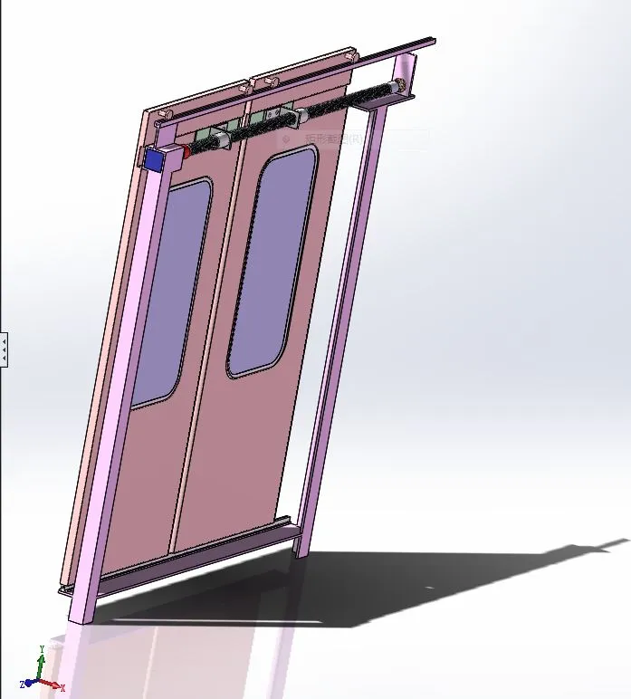 A790-高铁电控移动门设计[含SW三维图]