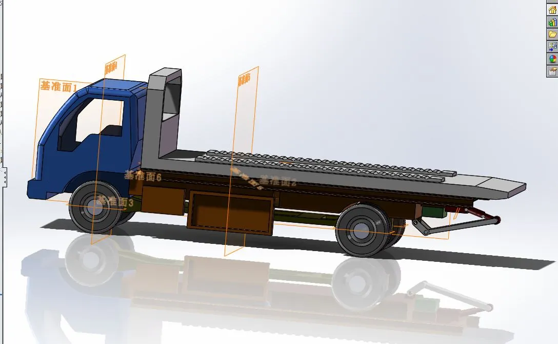 A791-平板式清障车的设计[含SW三维图]