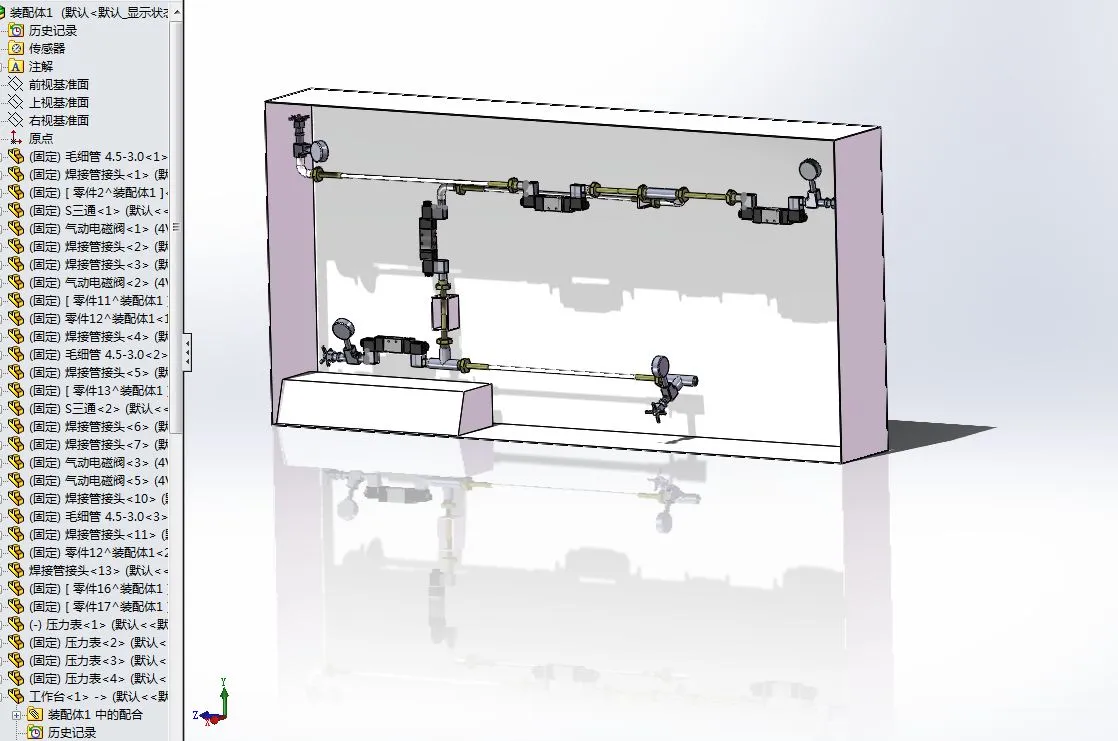 A809-毛细管特性分析及压力测试台设计[含SW三维图]