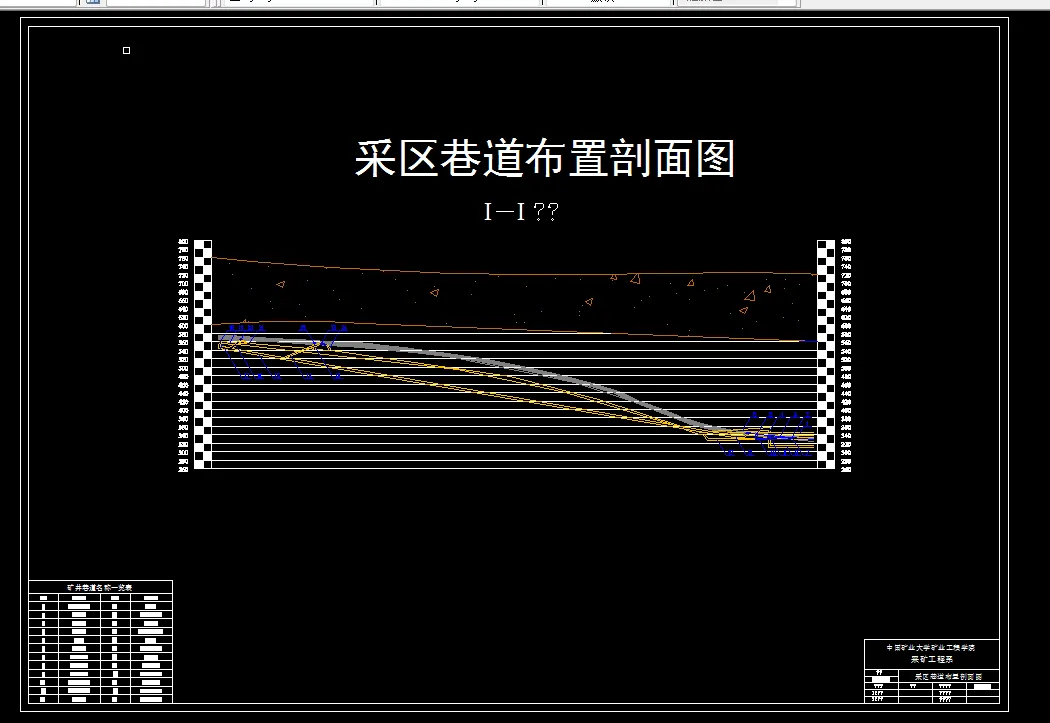 巷道布置剖面图