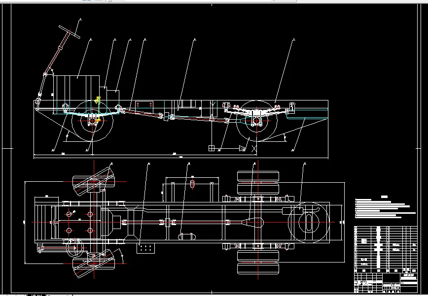 B453-1032货车底盘总布置设计