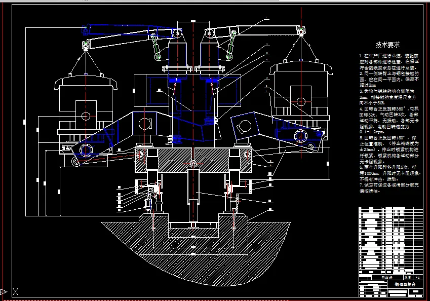 钢包回转台正视图