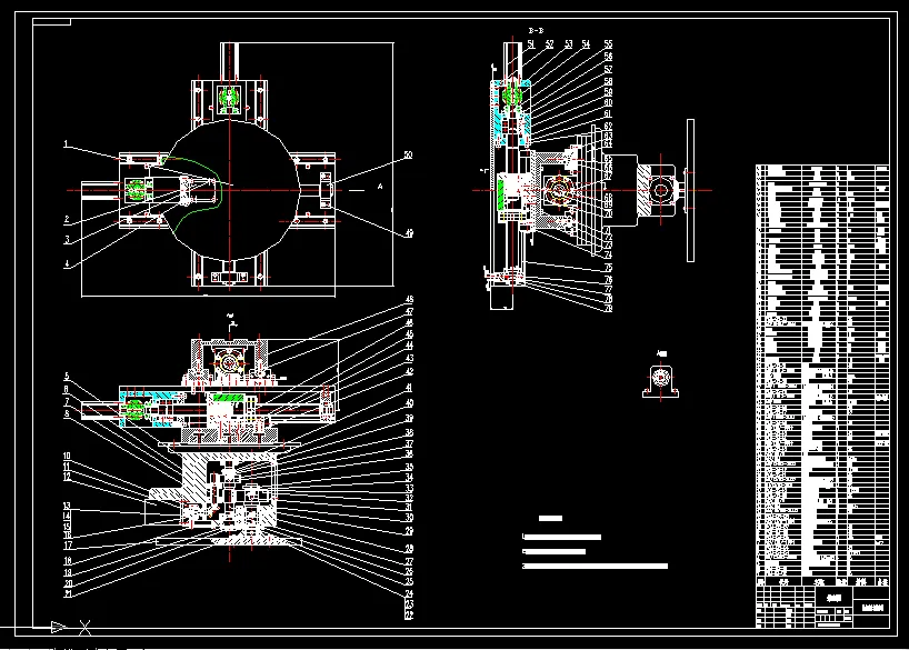 B581-数控滚齿机轴向进给、径向进给部件及滚刀架回转运动部件设计