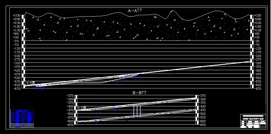 巷道布置剖面图