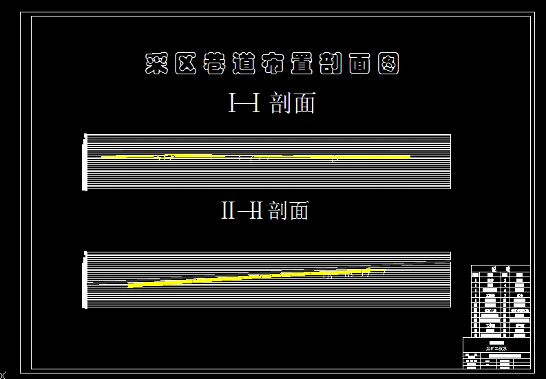 巷道布置剖面图