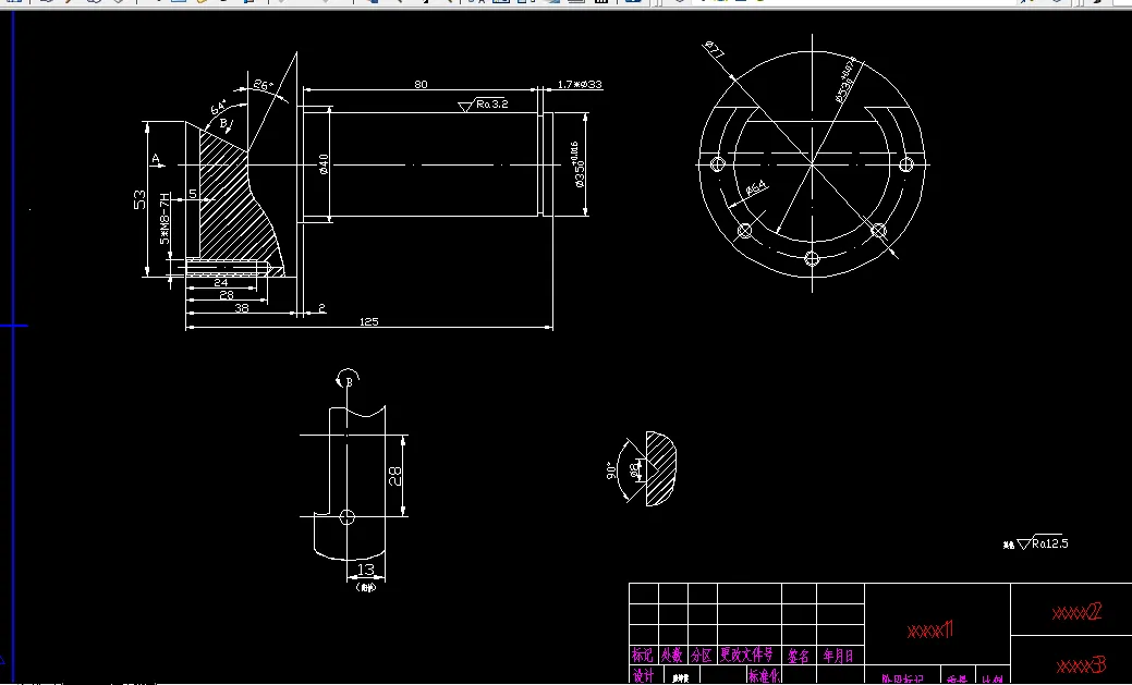 B782-芯轴加工工艺及钻5-M8-7H孔夹具设计