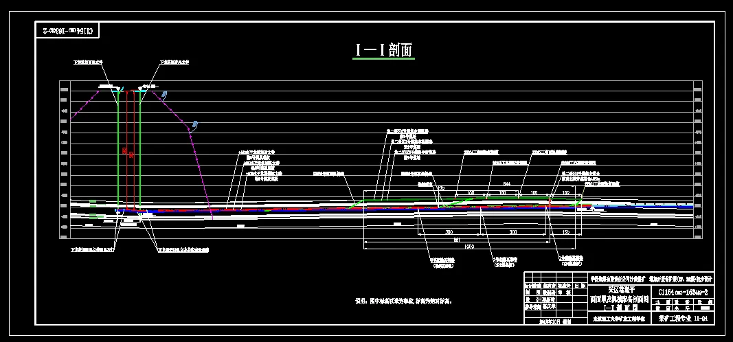 5、采区巷道平面面罩及机械配备剖面图