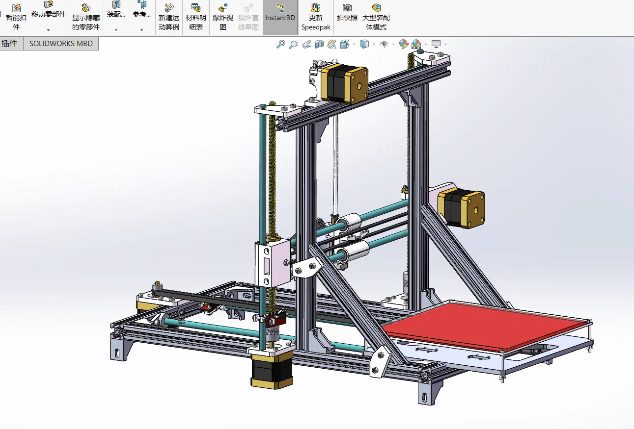 B988-单喷头3D巧克力打印机设计[含SW三维图]