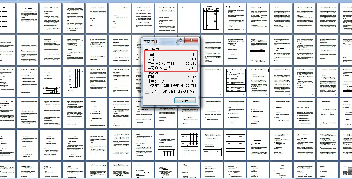 说明书页码字数