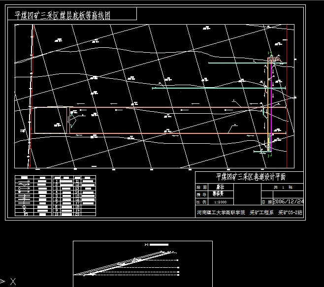 巷道布置图及刨面图