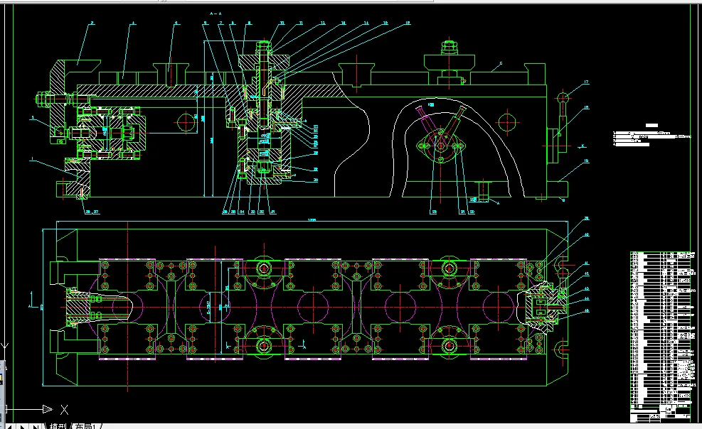 转盘两端面液动铣夹具